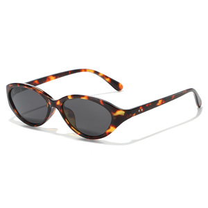 Lunettes de soleil polarisées œil de chat Y2K vintage 2026 avec logo personnalisé, imprimé léopard, protection UV400, monture TR90, pour hommes et femmes - Product Image 1