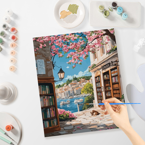 CHENISTORY Kits de peinture par numéros sur toile avec motifs floraux et arbres pour décorations murales et cadeaux - Product Image 4