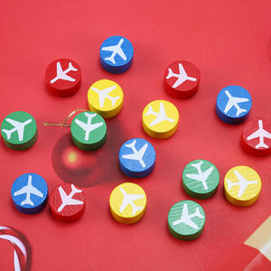 Pezzi di scacchi volanti in legno, pezzi di gioco da tavolo colorati, <span class=keywords><strong>giochi</strong></span> educativi per bambini, dama con pezzi fantasia artigianale - Product Image 4