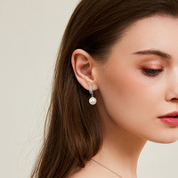 Boucles d'oreilles pendantes en perles d'eau douce naturelles de haute qualité, argent S925, élégance perlée, boucles d'oreilles en perles pour femme