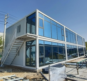 20ft Flat Pack Light Steel Container House Prefab Detachable <b>Camping</b> Home for Workshops and Offices - Product Image 1