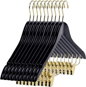 <span class=keywords><strong>Pantalones</strong></span> vaqueros de lujo con logotipo personalizado, perchas de ropa de piel, Clips para ropa, perchas de plástico negras, doradas, plateadas y doradas para tienda de ropa - Product Image 5