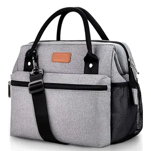 Custom Polyester Tote Isothermal Food Insulated Picnic Lunch Cooler Bag For Women Men