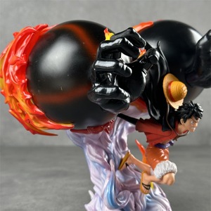 Figurine One Piece <span class=keywords><strong>Luffy</strong></span> Gear 3 Grizzly Magnum Double Fist, Diorama de Scène de la Bataille des Chapeaux de Paille, Modèle Anime, Ornement, Statue - Product Image 2