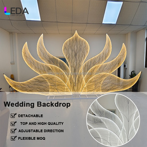 Leda อุปกรณ์ตกแต่งงานแต่งรูปกลีบดอกไม้เรืองแสงดีไซน์ใหม่หรูหราสำหรับงานปาร์ตี้ - Product Image 2