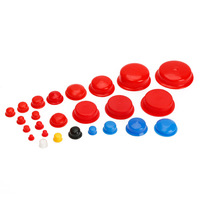 Bouchon conique rouge à filetage interne, bouchon de tube rond, capuchon anti-poussière en PVC, embout de tuyau de jardin, joint anti-poussière