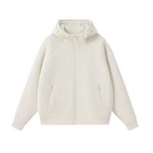 Sudadera con capucha unisex de 400 g/m² con cuello alto y cremallera, de color sólido, para otoño e invierno. - Product Image 4