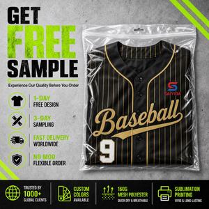 Maillot de baseball personnalisé en gros, à rayures fines, imprimé tribal, séchage rapide, respirant, boutonné, en polyester, uniforme d'équipe par sublimation - Product Image 5