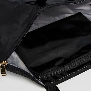 Sacs fourre-tout en nylon noir pour l'été et l'automne, personnalisables avec logo DIY, sacs de voyage imperméables réutilisables, sacs à bandoulière pour le shopping, fermeture éclair durable, pour femmes - Product Image 4