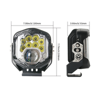 Lampe de travail Led DRL de 7 pouces, 8500Lumens, lampe de travail haute puissance 95W, étanche Ip67