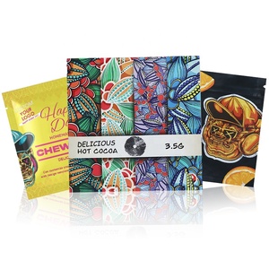 Petit sachet d'emballage de papier d'aluminium thermoscellé en plastique de qualité alimentaire imprimé sur mesure, sachet de pochette en mylar à plat avec joint sur 3 côtés - Product Image 2