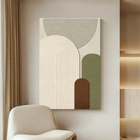 Peinture décorative haut de gamme Morandi abstraite 3D en sable, impression numérique sur toile, imperméable, écologique, encadrée pour canapé