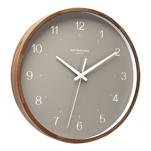 Đồng hồ treo tường nhựa vân gỗ phong cách Bắc Âu đơn giản mới cho phòng khách, đồng hồ tròn không tiếng kêu, nhà sản xuất đồng hồ đặt hàng riêng - Product Image 2
