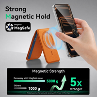Dompet Kartu Bisnis MagSafe dengan Penyangga Magnetik 2 in 1, Kulit PU Pintar, Pemblokir RFID, Kustom Pabrik OEM ODM