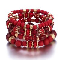Bracelets Bohèmes Multicouches Empilables en Perles de Verre, Ensembles de Bracelets Perlés Vintage avec Pendentif Cœur Tendance pour Femme, Cadeau Bijoux