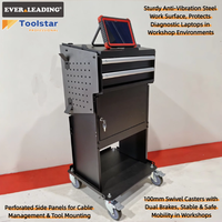 Plateforme mobile universelle OEM pour diagnostic d'ordinateurs portables, chariot de travail en acier avec tiroirs verrouillables pour l'automobile