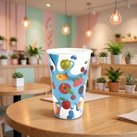 Gobelets en papier à paroi simple, écologiques et jetables, de qualité alimentaire, pour les cafés et les salons de thé