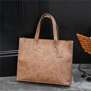 Wholesale Custom PU Leather New Design Hot Selling Black Fashion Shoulder Bag Laptop <strong>Handbag</strong> <strong>for</strong> <strong>Men</strong> and Women - Product Image 2
