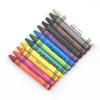 Juego de Crayones de Cera para Niños, 12 Colores, Ecológicos, No Tóxicos, Certificados por la CE, para Pintura Artística Escolar