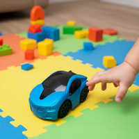 Voiture jouet miniature à quatre roues pour enfants de 4 à 6 ans, unisexe, en plastique, pour jouer sur route intérieure, emballée dans un sac BOPP, fabriquée en UZ