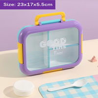 Boîte à lunch de qualité alimentaire, ensemble de boîtes repas pour préparation de repas, boîte bento compatible micro-ondes avec compartiments, récipient de contrôle des portions pour régime alimentaire et bureau