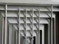 Avec collier amortisseur secteur anti condensation Aluminium carré 4 voies alimentation air plafond diffuseur pour HVAC