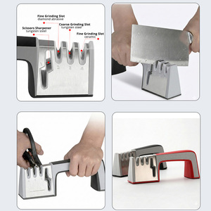 Afilador <span class=keywords><strong>de</strong></span> Cuchillos Manual <span class=keywords><strong>de</strong></span> 4 Etapas, <span class=keywords><strong>de</strong></span> Acero <span class=keywords><strong>de</strong></span> Tungsteno y Diamante, <span class=keywords><strong>de</strong></span> Acción Rápida, para Cuchillos y Tijeras, Ecológico y Multifuncional - Product Image 2