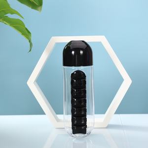 Nuevo concepto dos en uno, pastillero de <span class=keywords><strong>siete</strong></span> compartimentos de fácil transporte y bebida de plástico, bebida directa durante una semana al aire libre - Product Image 2