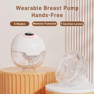 Tire-lait électrique portable avec fonction de thérapie thermique automatique et de massage, 9 vitesses, équipé d'une veilleuse LED - Product Image 1