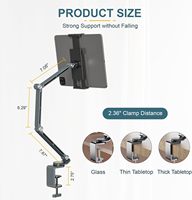 Support de bureau pliable réglable pour tablette avec support de téléphone à base rotative à 360 °