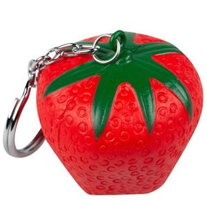 Porte-clés anti-stress en mousse en forme de fruit, personnalisable, fraise, jouet anti-stress, boule anti-stress, vente en gros, promotionnel - Product Image 3