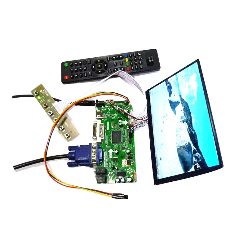 Layar LCD HD + DVI + VGA + Audio LCD Papan + N070ICG-LD1/LD4 1280*800 IPS + Keypad OSD + Remote Kontrol DYI Suit