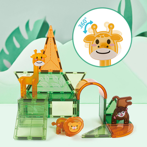 <span class=keywords><strong>Piastrelle</strong></span> magnetiche in plastica con figure di animali stelo giocattoli sensoriali magnete blocchi regalo Set per ragazzi ragazze - Product Image 6