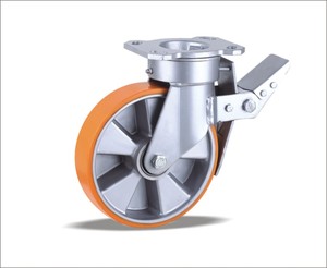 Rodízios industriais extra resistentes com rodas de PU e ferro fundido. - Product Image 1