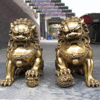 Grande sculpture extérieure en bronze Dragon animal licorne chinoise Statue de Kylin en bronze à vendre