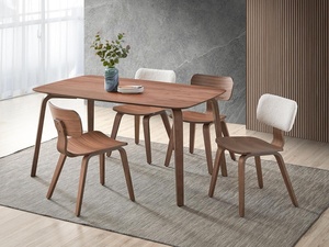 Inicio Sillas Laterales Modernas Tapicería Boucle Blanca con Acabado en Nogal Madera Maciza de <span class=keywords><strong>Roble</strong></span> Mejora La Comodidad del Comedor - Product Image 2