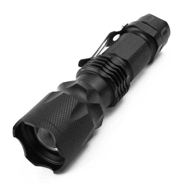 Waterproof AA or 14500 Battery Portable T6 Led Tactical Torch Light Pocket Flashlight With Zoom