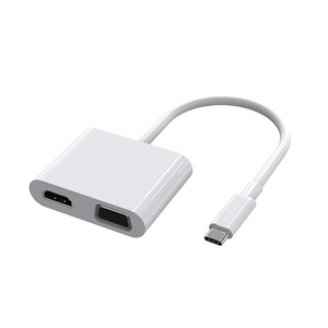 Hgih qualité Blanc <span class=keywords><strong>2</strong></span> en 1 type <span class=keywords><strong>c</strong></span> hub Hd double interface adaptateur <span class=keywords><strong>usb</strong></span> <span class=keywords><strong>c</strong></span> hub <span class=keywords><strong>hdmi</strong></span> 4k 60hz coque en alliage d'aluminium <span class=keywords><strong>2</strong></span> ports hub <span class=keywords><strong>usb</strong></span> - Product Image 1