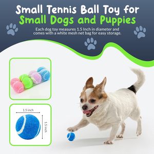 Hot Selling Eco-Friendly Cotton Fashion Mini Pastel Chew Custom Toy Paw Prints <b>Dog</b> Tennis <b>Balls</b> Interactive Custom Logo Custom - Product Image 2