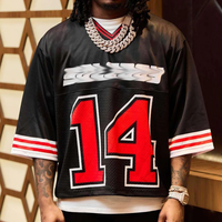 Maillot de football personnalisé avec logo imprimé, 100 % polyester, coupe ample, col en V, séchage rapide, manches courtes, impression numérique, pour homme