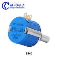 Potentiomètre multi-tours de précision 3540S-2-104L 10 tours 3540S 0,5W 5% 1K 5K 10K 47K 100K Potentiomètre bobiné