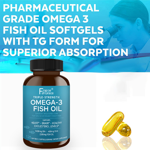 Fabricante de Suplementos de Aceite de Pescado Omega 3 al por Mayor, Triple Potencia para el Apoyo del Corazón, 180 Cápsulas Blandas de Aceite de Pescado Omega 3 - Product Image 3
