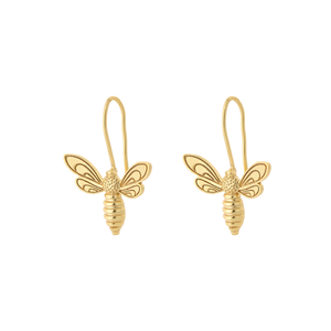 Elegant <b>Bee</b> Drop Earrings Gold Tone Honeybee Design Lightweight Nature Inspired Fashion Jewelry for Women - Product Image 6