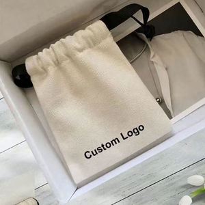 Wholesale Eco-Friendly <b>Reusable</b> Mini Size Cotton Drawstring Jewelry Gift <b>Pouch</b> Dust Bag Custom Logo Printed Customized Color - Product Image 3