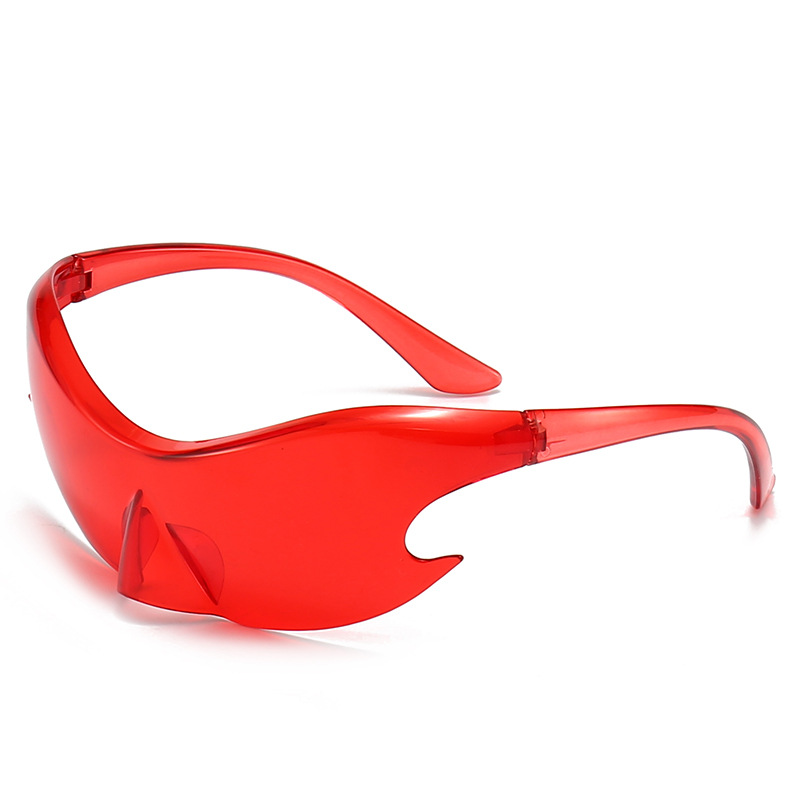Y2K Technology Sense One-Piece Colorful Film Riding Glasses