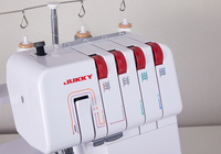 JUKKY JK843 Nouvelle machine à coudre surjeteuse semi-automatique 4 fils portable pour usage domestique et confection de vêtements