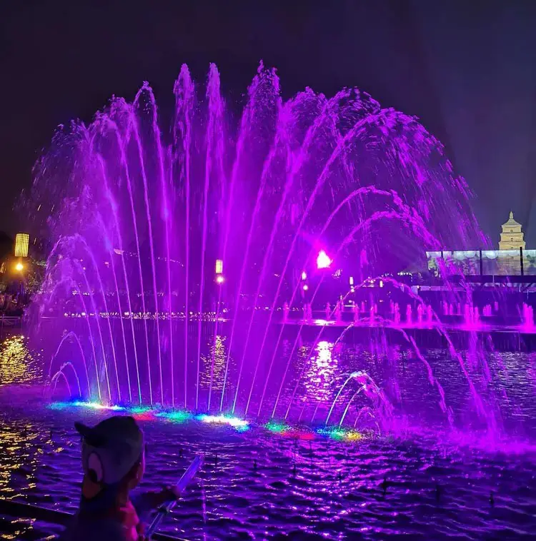 Multimedia-gesteuerter Wassersprung Wasserspielzeuge Becken musikalischer tanzender Springbrunnen-Show im Freien