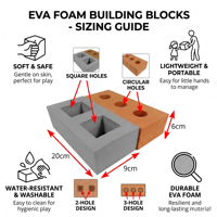 Briques en mousse EVA souples en gros pour enfants, blocs de construction sûrs pour le jeu d'Halloween