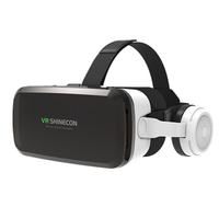VR SHINECON — lunettes vr 3D avec stéréo hifi, connexion sans fil, dents bleues, V5.0 VR, écouteur de haute qualité
