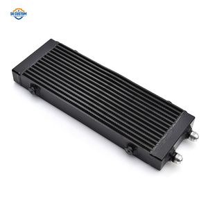 Plaque universelle de refroidissement d'huile de modification de voiture Double passage Sortie latérale AN10 Raccords Refroidisseur d'huile en alliage d'aluminium Pièces détachées de voiture - Product Image 6